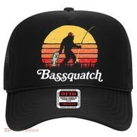Bigfoot Fishing Shirt Funny Retro Sasquatch Dad Hat thumb 0
