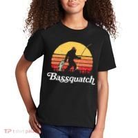 Bigfoot Fishing Shirt Funny Retro Sasquatch Dad Kids T-Shirt thumb 2
