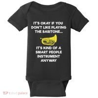 Baritone Funny Smart Baritone Player Baby Bodysuit thumb 0