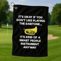 Baritone Funny Smart Baritone Player Golf Towel thumb 1