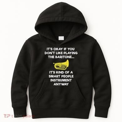 Baritone Funny Smart Baritone Player Kids Hoodie
