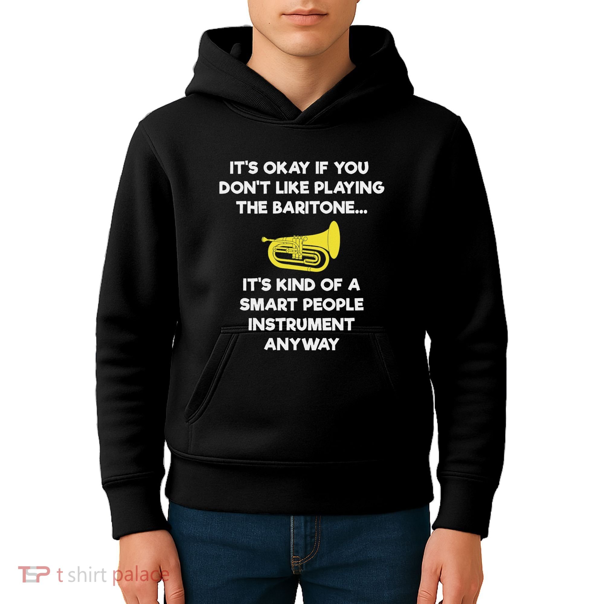 Baritone Funny Smart Baritone Player Kids Hoodie