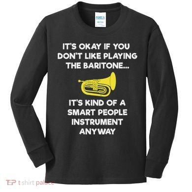 Baritone Funny Smart Baritone Player Kids Long Sleeve Shirt
