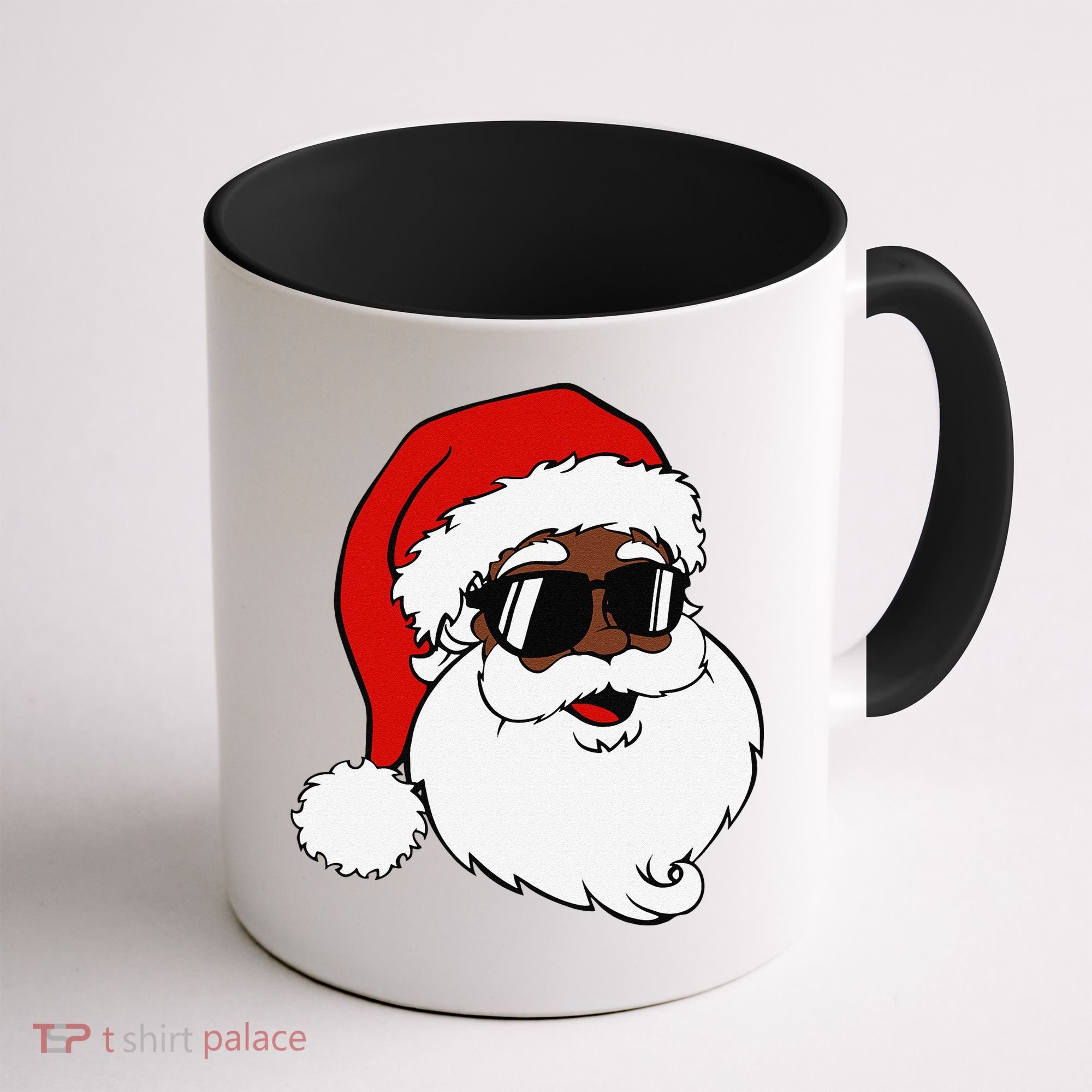 Black Funny Santa Claus Sunglasses Christmas Xmas Coffee Mug