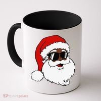 Black Funny Santa Claus Sunglasses Christmas Xmas Coffee Mug thumb 0