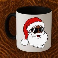 Black Funny Santa Claus Sunglasses Christmas Xmas Coffee Mug thumb 2