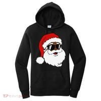 Black Funny Santa Claus Sunglasses Christmas Xmas Women's Hoodie thumb 0