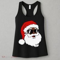 Black Funny Santa Claus Sunglasses Christmas Xmas Women's Tank Top thumb 3