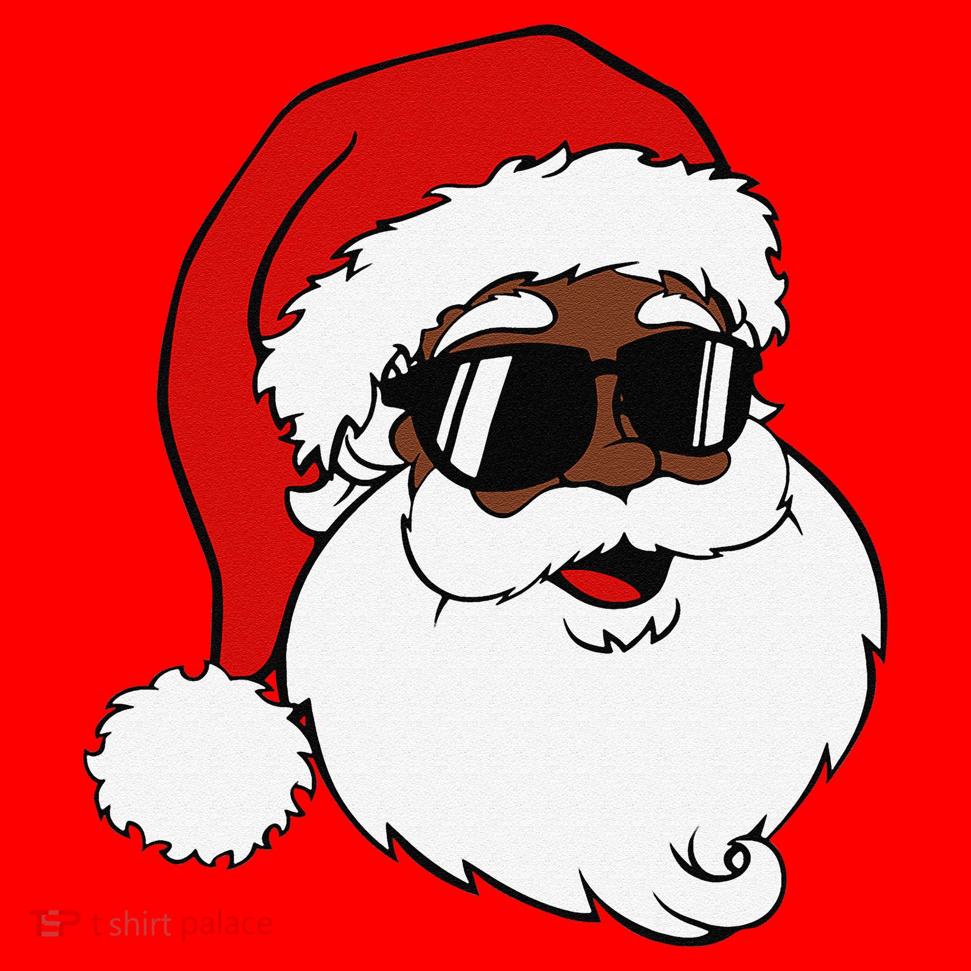 Black Funny Santa Claus Sunglasses Christmas Xmas Santa Hat