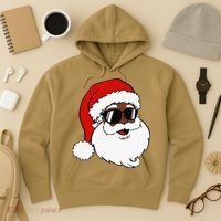 Black Funny Santa Claus Sunglasses Christmas Xmas Hoodie thumb 3