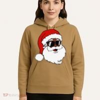 Black Funny Santa Claus Sunglasses Christmas Xmas Hoodie thumb 5