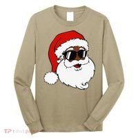 Black Funny Santa Claus Sunglasses Christmas Xmas Long Sleeve Shirt thumb 0