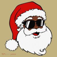 Black Funny Santa Claus Sunglasses Christmas Xmas Sweatshirt thumb 2