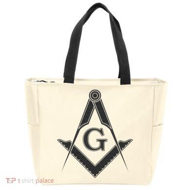 Black Freemason Square And Compass Master Mason Tote Bag