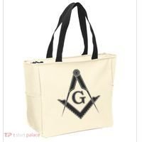 Black Freemason Square And Compass Master Mason Tote Bag thumb 2