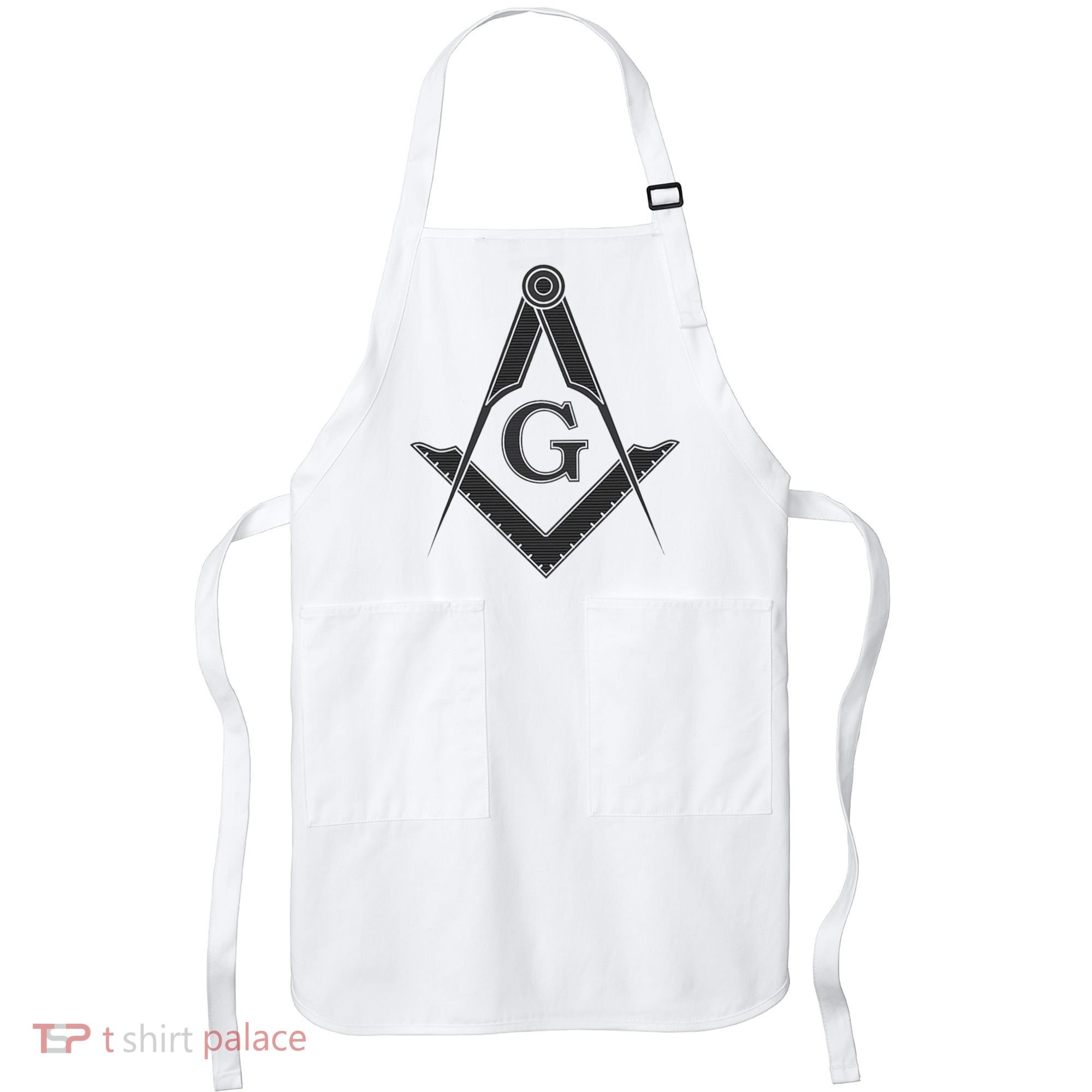 Black Freemason Square And Compass Master Mason Apron