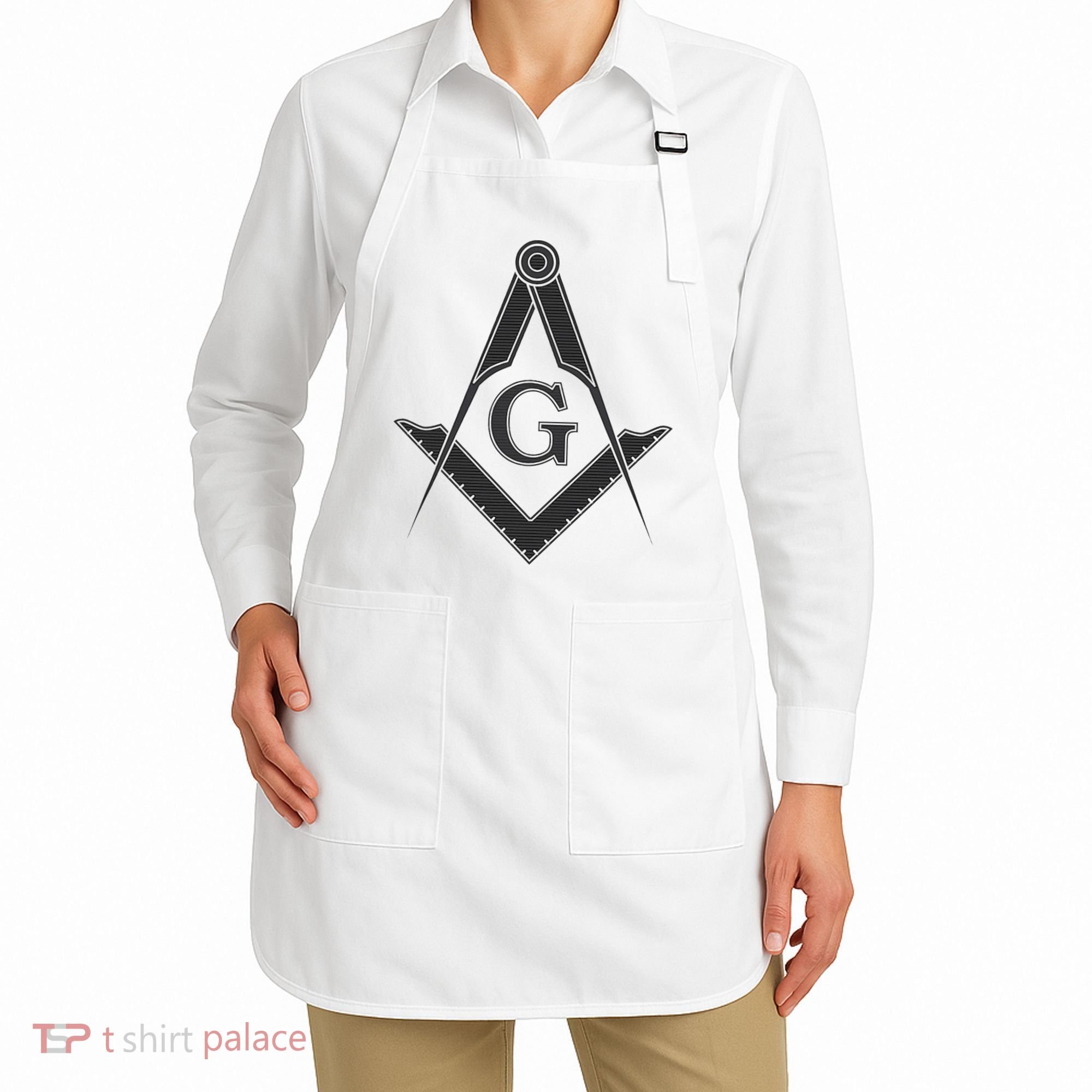 Black Freemason Square And Compass Master Mason Apron