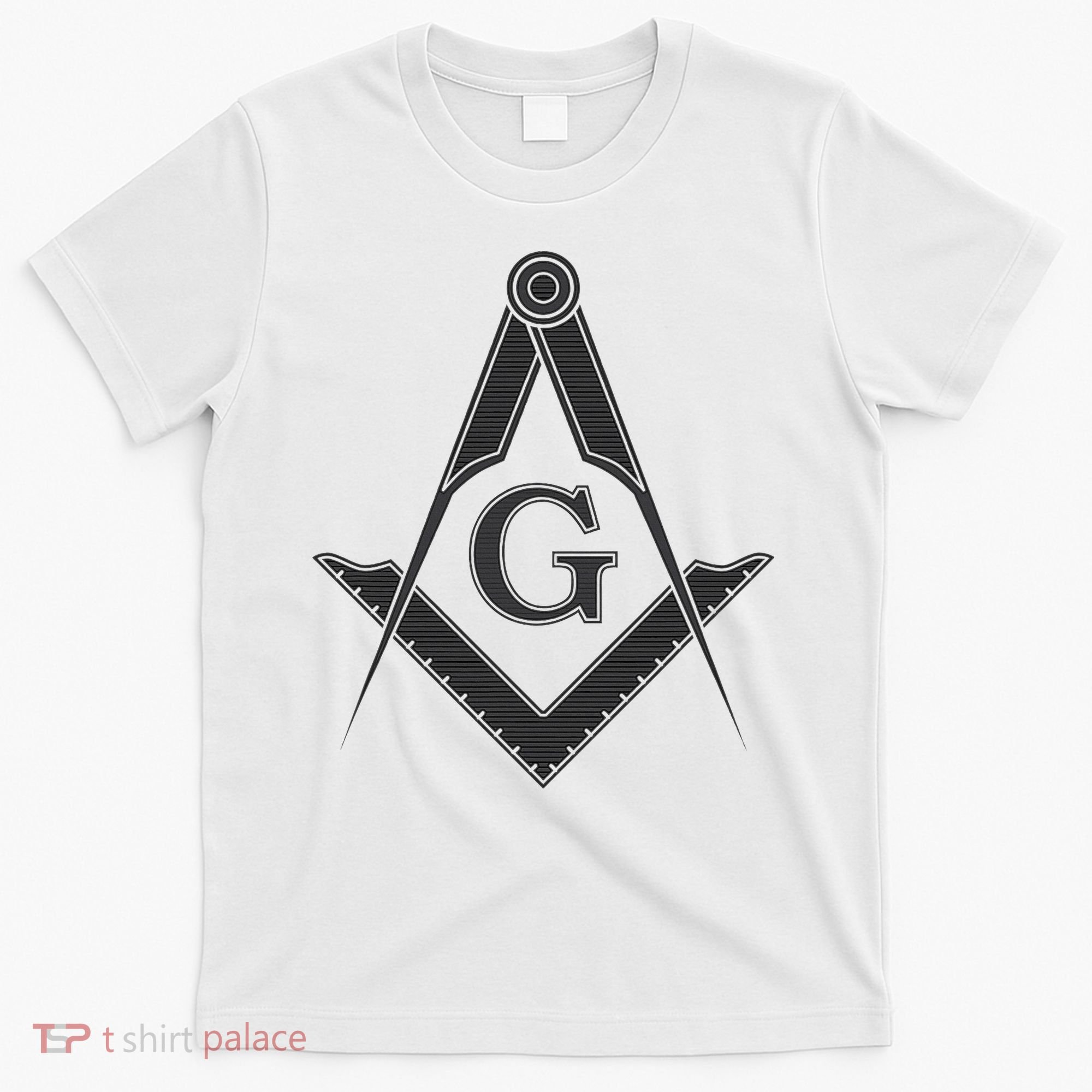 Black Freemason Square And Compass Master Mason T-Shirt