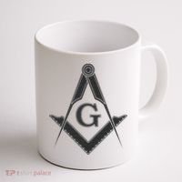 Black Freemason Square And Compass Master Mason Coffee Mug thumb 1
