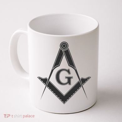 Black Freemason Square And Compass Master Mason Coffee Mug