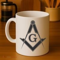 Black Freemason Square And Compass Master Mason Coffee Mug thumb 4