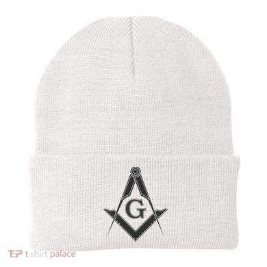 Black Freemason Square And Compass Master Mason Beanie
