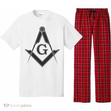 Black Freemason Square And Compass Master Mason Pajama Set