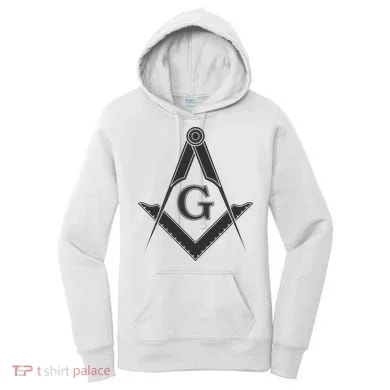 Black Freemason Square And Compass Master Mason Women's Hoodie