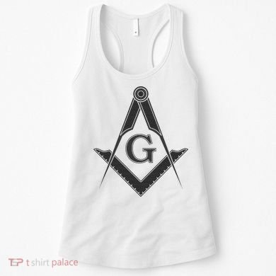 Black Freemason Square And Compass Master Mason Women's Tank Top