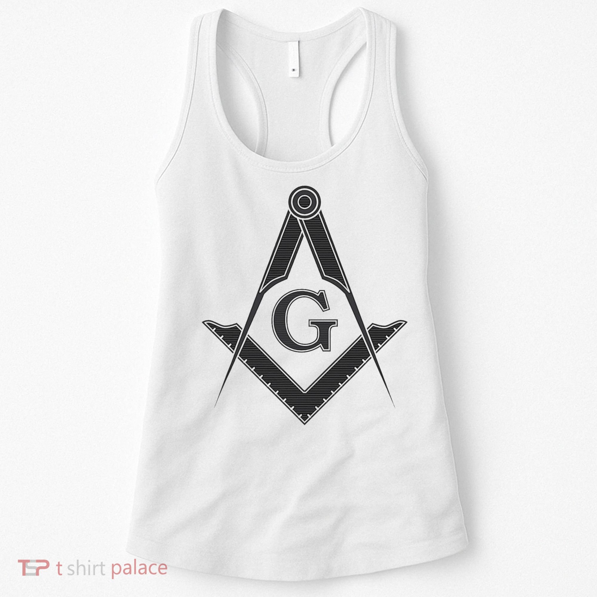 Black Freemason Square And Compass Master Mason Women's Tank Top