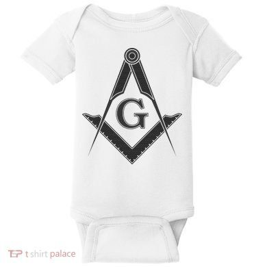 Black Freemason Square And Compass Master Mason Baby Bodysuit