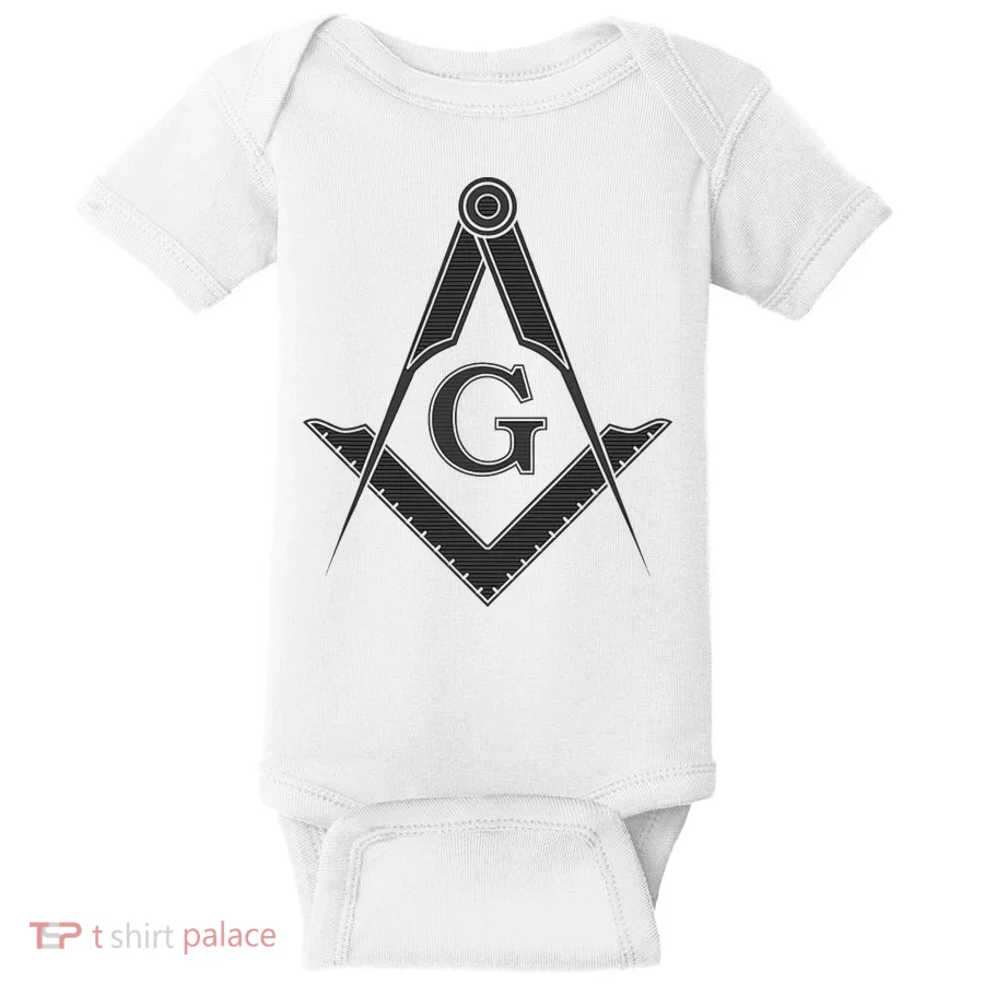 Black Freemason Square And Compass Master Mason Baby Bodysuit
