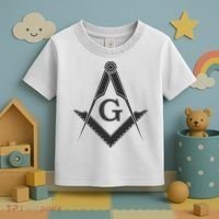 Black Freemason Square And Compass Master Mason Toddler T-Shirt thumb 3