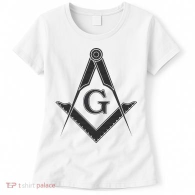 Black Freemason Square And Compass Master Mason Women's T-Shirt