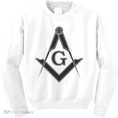 Black Freemason Square And Compass Master Mason Kids Sweatshirt