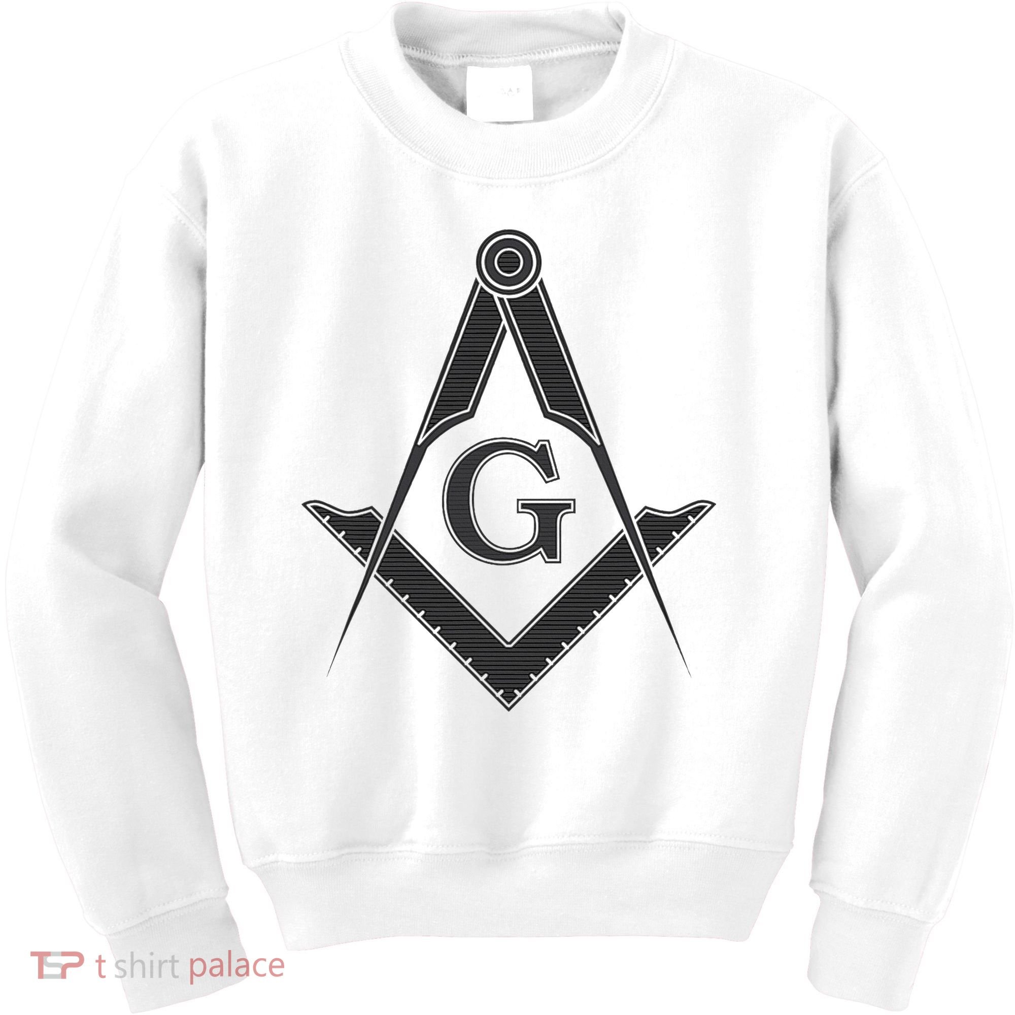Black Freemason Square And Compass Master Mason Kids Sweatshirt