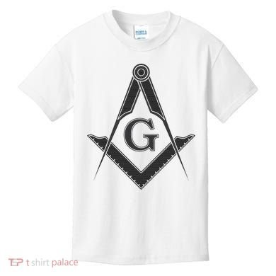 Black Freemason Square And Compass Master Mason Kids T-Shirt