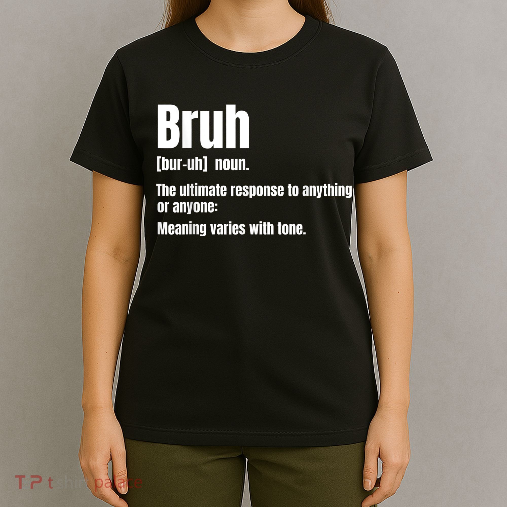 Bruh Funny Saying Sarcastic Novelty Letter Graphic Casual T-Shirt