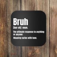 Bruh Funny Saying Sarcastic Novelty Letter Graphic Casual Coaster thumb 0