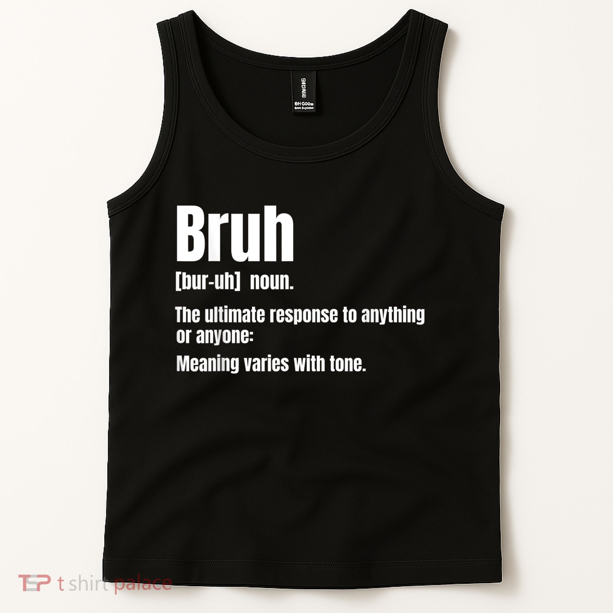 Bruh Funny Saying Sarcastic Novelty Letter Graphic Casual Tank Top
