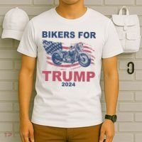 Bikers For Trump 2024 United States T-Shirt thumb 6