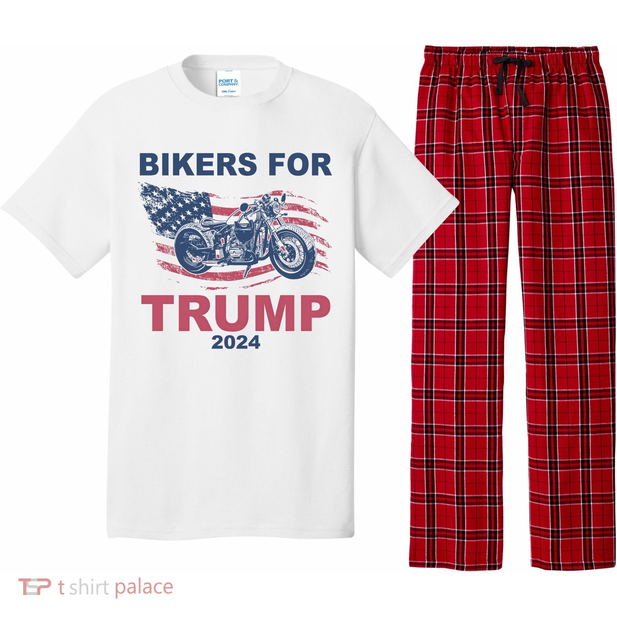 Bikers For Trump 2024 United States Pajama Set