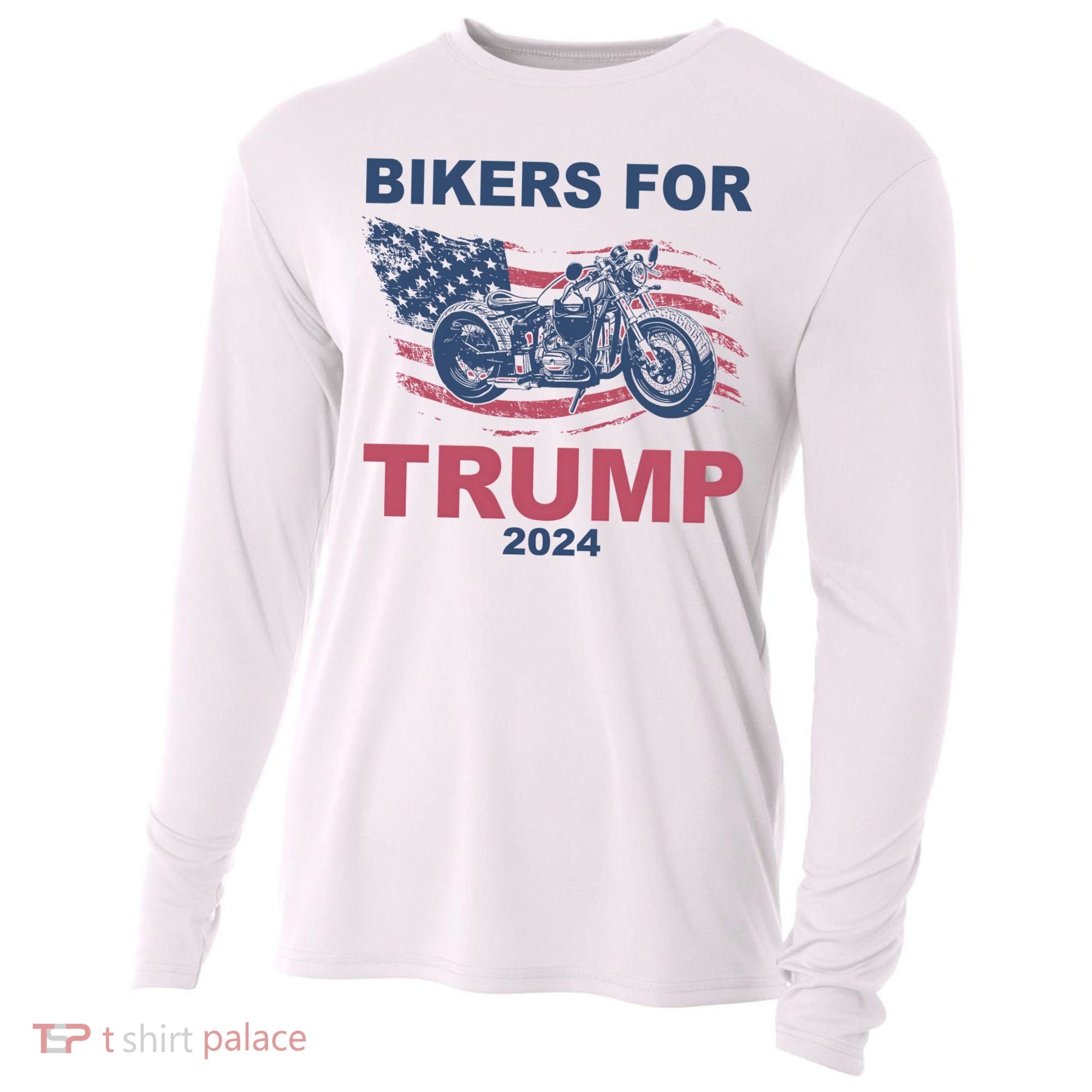 Bikers For Trump 2024 United States Cooling Performance Long Sleeve Crew