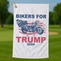 Bikers For Trump 2024 United States Golf Towel thumb 1