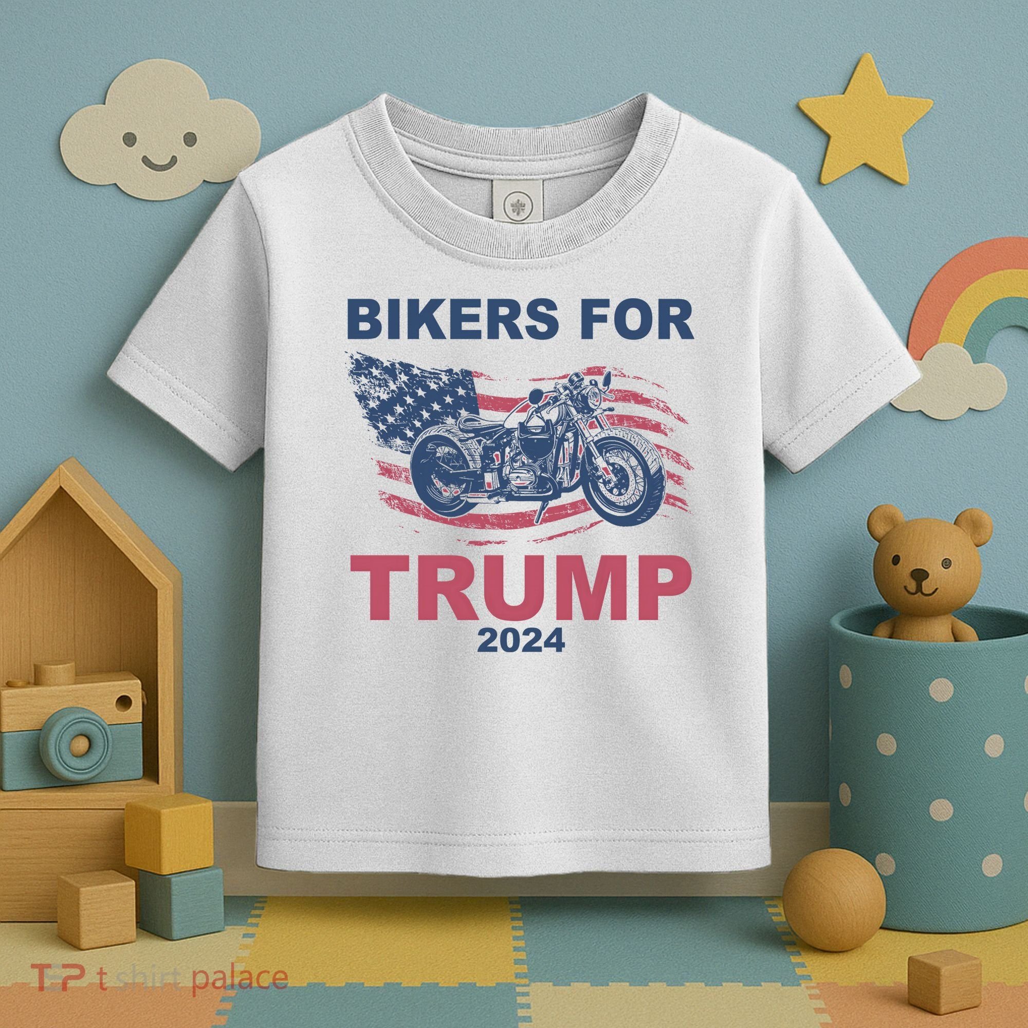 Bikers For Trump 2024 United States Toddler T-Shirt