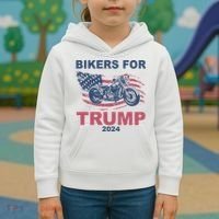 Bikers For Trump 2024 United States Kids Hoodie thumb 3