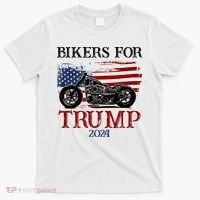 Bikers For Trump 2024 American Flag Vintage T-Shirt thumb 0