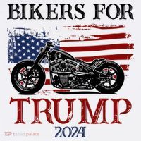 Bikers For Trump 2024 American Flag Vintage T-Shirt thumb 7