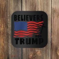 Believers For Trump Christians For Trump 2024 Raglan Coaster thumb 0