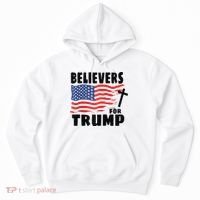 Believers For Trump Christians For Trump 2024 Raglan Hoodie thumb 0